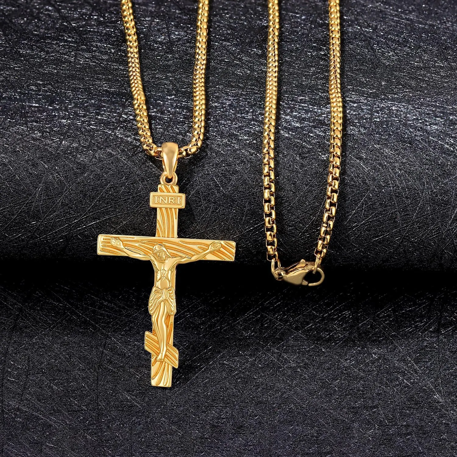Aniu St. Michael/St. Christopher/St.Bemedict/Jesus Cross Pendant Necklaces Sterling Silver Religious Gifts for Men Women