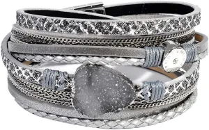 Artilady Leather Wrap Bracelets for Women - Pearl Bracelets Handmade Clasp Bangle Bracelet with Beads Jewelry Gift for Women and Mother
