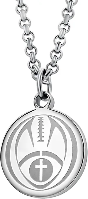 Athletes Necklace With Inspiring Bible Quote  Choose Your Quote, Silver Cross Necklace for Men and Women That Love Sports  Makes a Unique, Inspiring Gift for Athletes. Baseball, Basketball, Football, Hockey and Soccer Available.