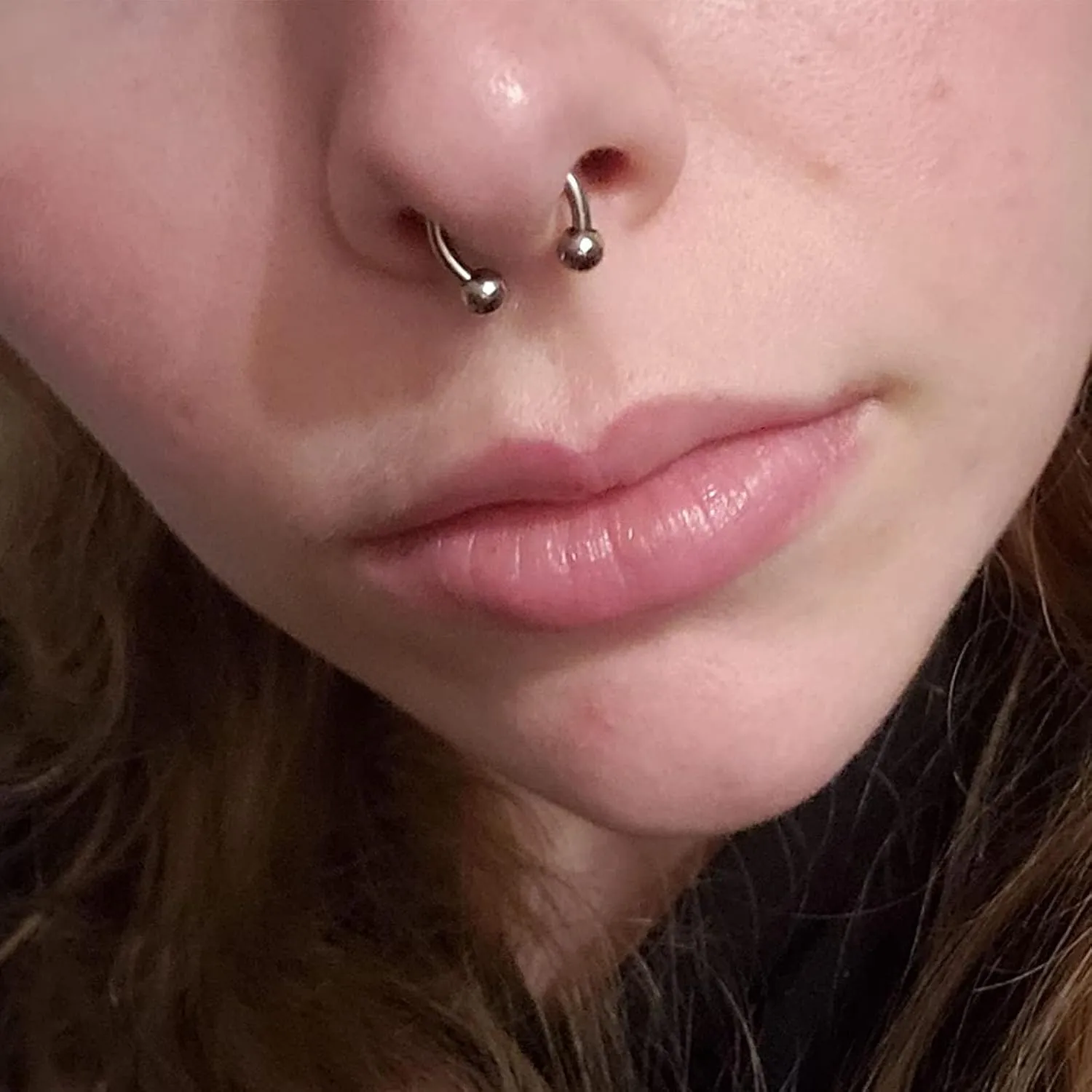 AVYRING 16g Septum Rings Nose Rings Surgical Steel Horseshoe Labret Tragus Earring Septum Piercing Jewelry for Women Men Sliver Gold Black 8mm 10mm