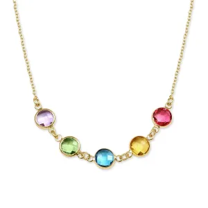 Birthstone Necklace for Mom, Women 1-7 Birthstones, Custom Personalized Necklaces in 18K Gold Plated & Stainless Steel Wife Grandma Girls, Mother's Day Christmas Gift from Daughter, Family Jewelry