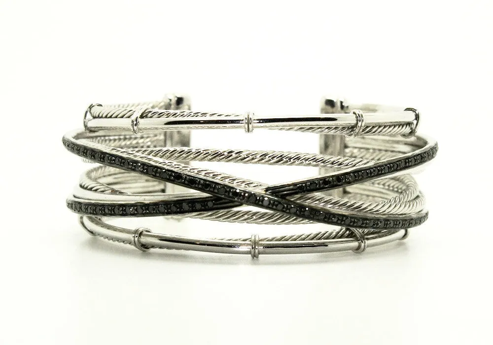 Black Diamond Intertwined Bangle