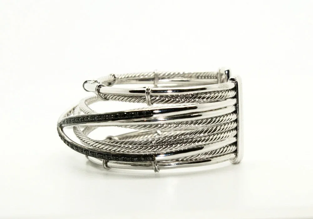 Black Diamond Intertwined Bangle