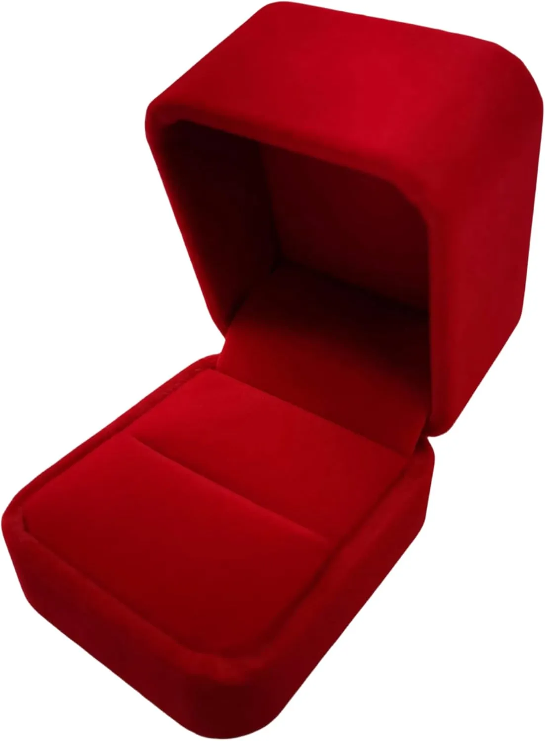 Black Velvet Ring Box,Jewelry Gift Box for Proposal,Engagement, Wedding - Easy to Carry and Fit into Your Pocket (Redness, S)