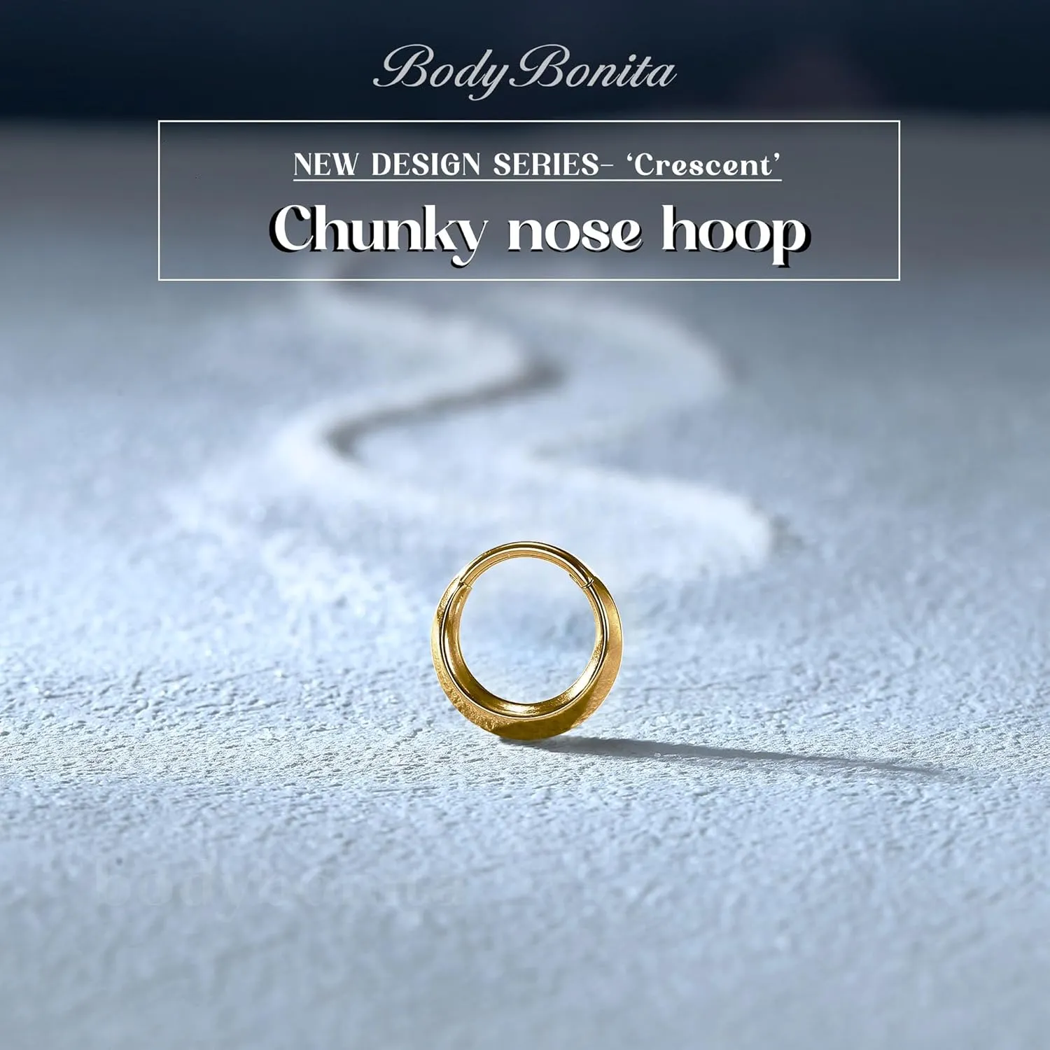BodyBonita Septum Rings 16G - 316L Stainless Steel Nose Rings Hoops for Men Women Septum Piercing Jewelry 8 mm 10 mm