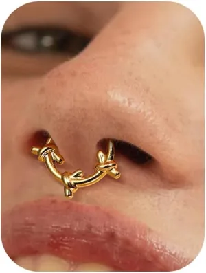 BodyBonita Septum Rings 16G - 316L Stainless Steel Nose Rings Hoops for Women Septum Piercing Jewelry 8mm 10mm