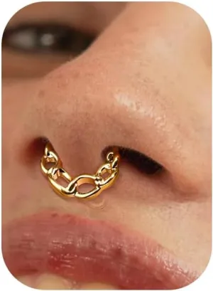 BodyBonita Septum Rings 16G - 316L Stainless Steel Nose Rings Hoops for Women Septum Piercing Jewelry 8mm 10mm