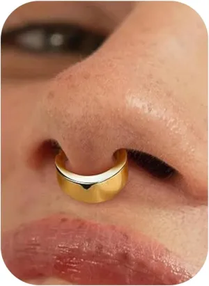 BodyBonita Titanium Septum Rings 16G - G23 Titanium Nose Ring Hoops for Men Women Septum Piercing Jewelry 8 mm 10 mm
