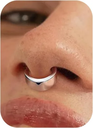 BodyBonita Titanium Septum Rings 16G - G23 Titanium Nose Ring Hoops for Men Women Septum Piercing Jewelry 8 mm 10 mm