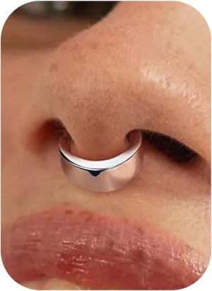 BodyBonita Titanium Septum Rings 16G - G23 Titanium Nose Ring Hoops for Men Women Septum Piercing Jewelry 8 mm 10 mm