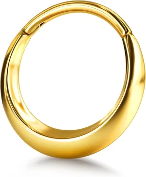 BodyBonita Titanium Septum Rings 16G - G23 Titanium Nose Ring Hoops for Men Women Septum Piercing Jewelry 8 mm 10 mm