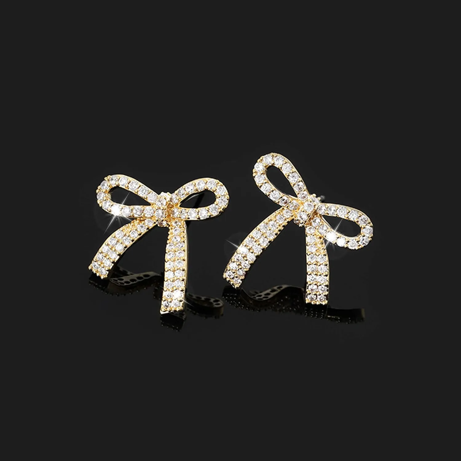 Bow Earrings for Women Trendy Sparkly Rhinestone Chain Tassel Earrings Bow Pearl Dangle Earrings Prom Wedding Party Dress Jewerly Gifts