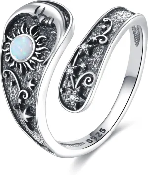 Cat/Octopus Adjustable Spoon Rings Sterling Silver Rings Jewelry Gifts for Women