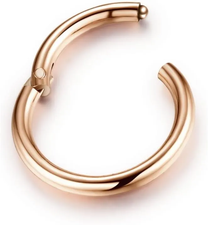 Changgaijewelry 3Pairs Stainless Steel 16G Sleeper Tiny Hoop Earrings Septum Hinged Nose Lip Ring Cartilage Tragus Piercings 6mm 8mm 10mm Set