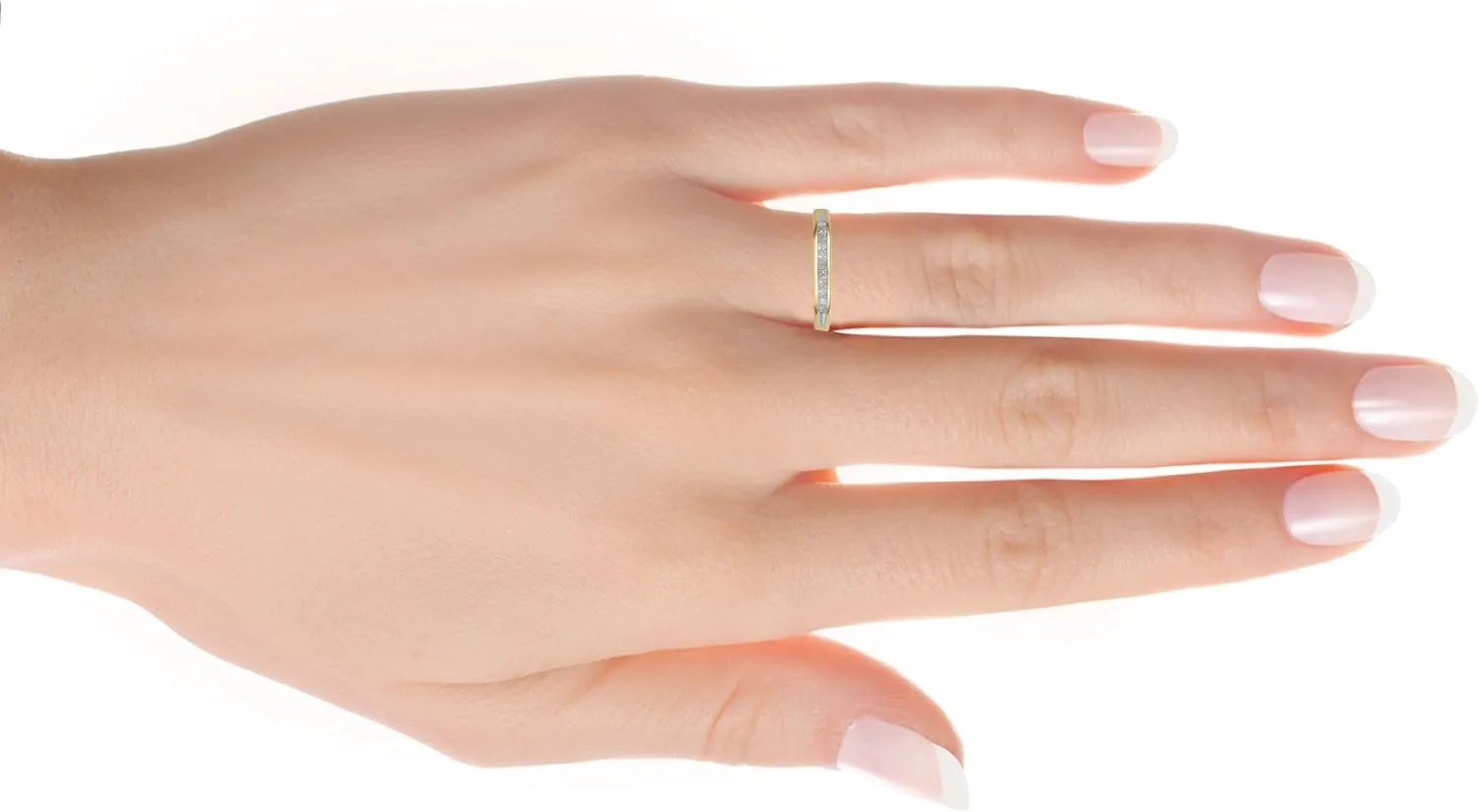 Channel Set 10K Gold Princess-cut Diamond Wedding Band (1/4-1.00 Cttw, J-K Color, I3 Clarity) Jewelry for Women