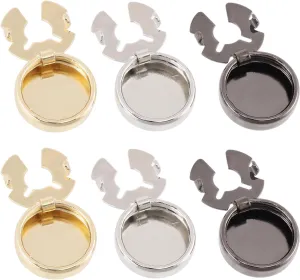 CHGCRAFT 3 Pairs Brass Cufflinks Flat Round Cufflinks for Tuxedo Shirt Cufflinks Studs Set for Regular Wedding Business Accessories