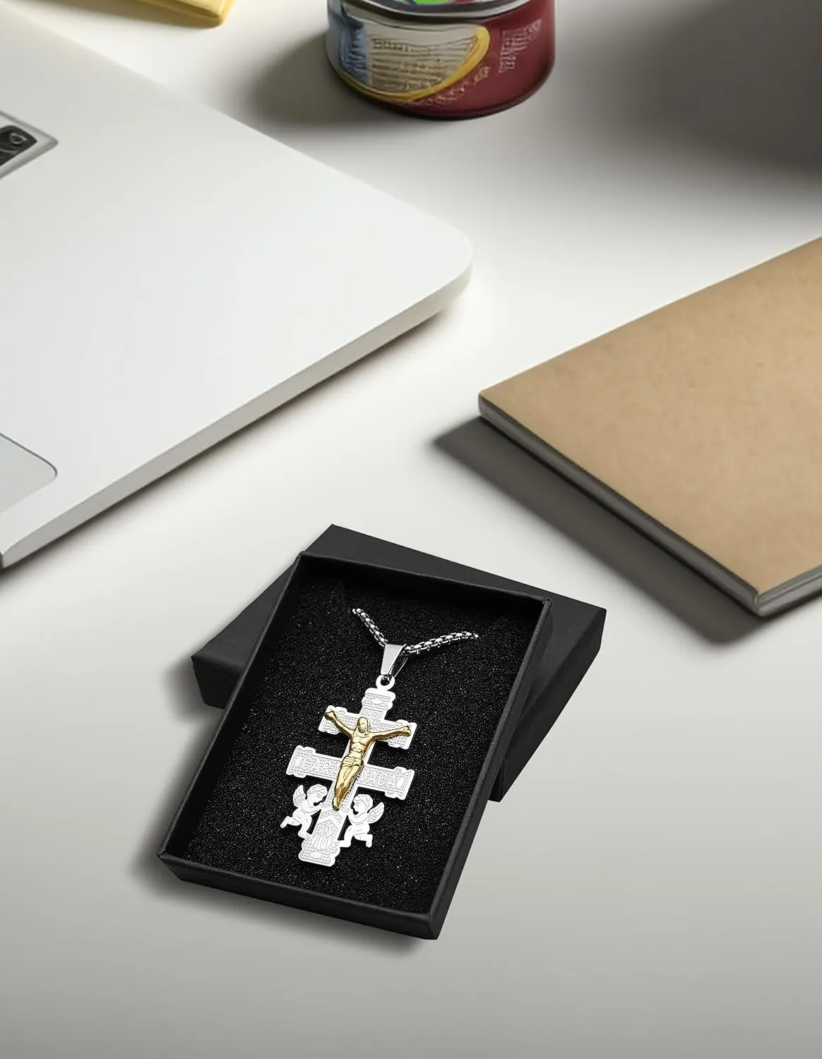 Christian Easter Gifts, Pardon Cross St Michael Caravaca Pendant Necklace, Cruz Del Perdon Catolica with St Benedict and Milagrosa Medal