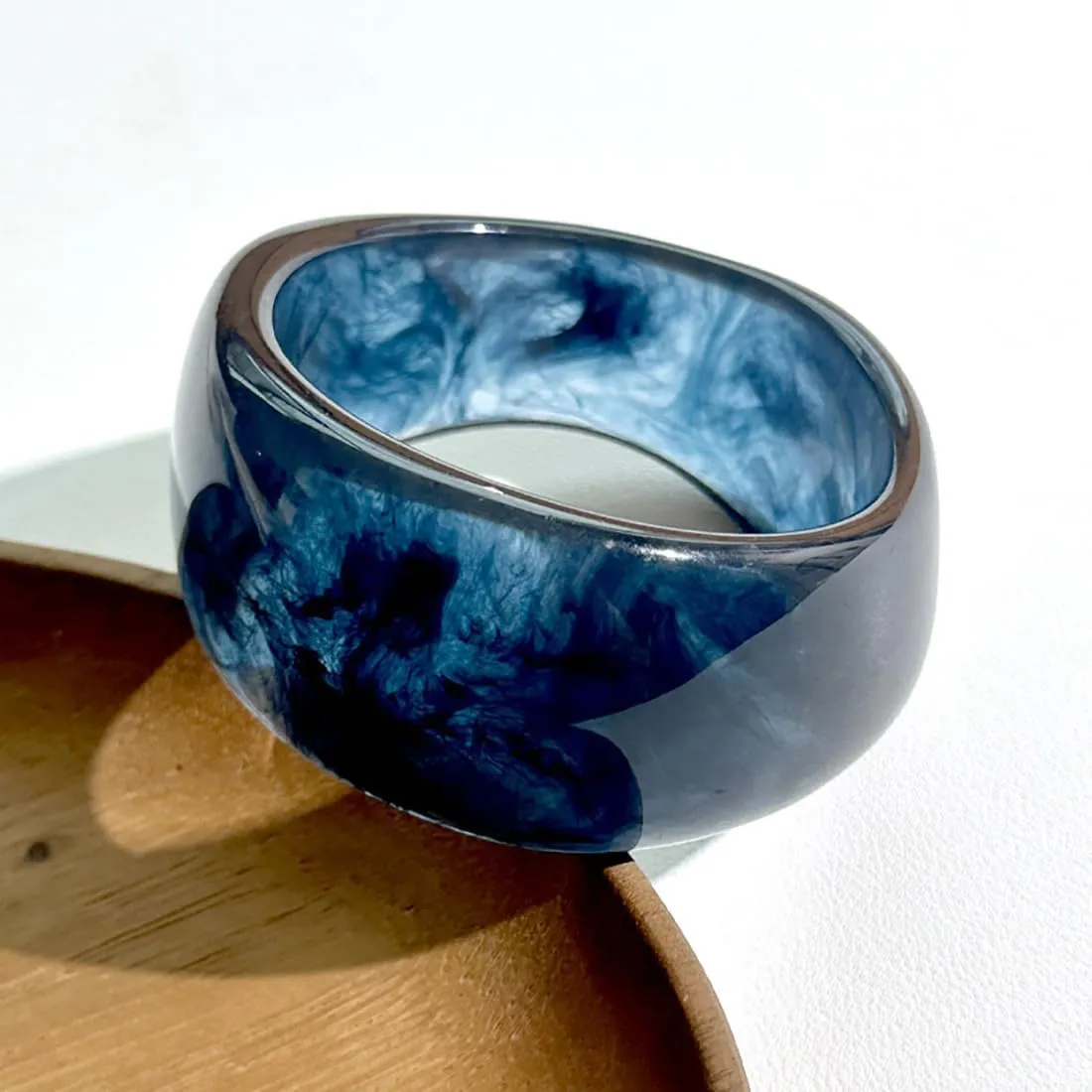 Chunky Acrylic Cuff Bangle Bracelet for Women, Colorful Resin Acetate Wide Statement Jewelry, Irregular Geometric Stretch Wristband Bracelets for Parties