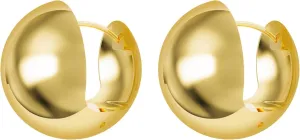 Chunky Earrings, Titanium Steel Huggie Earring Thick Lightweight Earrings for Women (Gold/Silver)