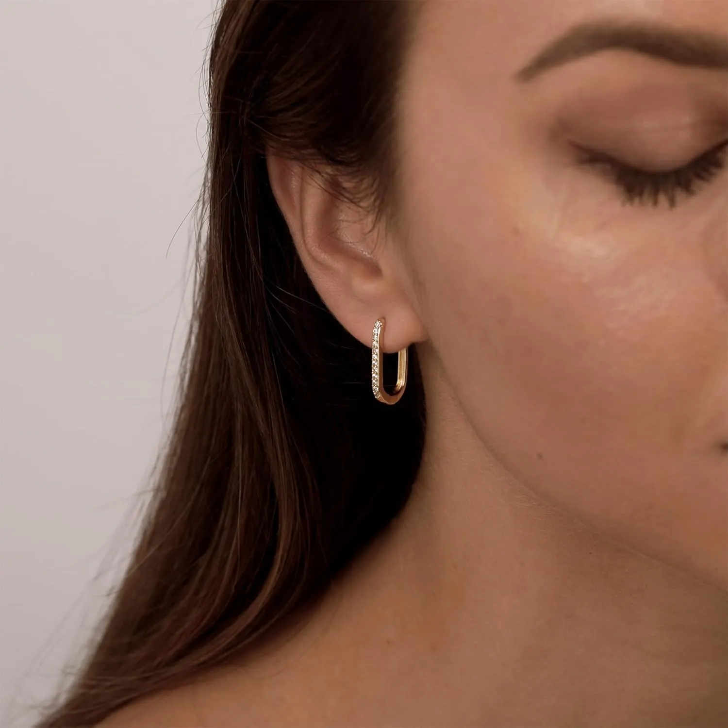 Chunky Gold Stud Earrings for Women 14k Gold Plated Hypoallergenic Earrings Statement Trendy Fashion Gold Jewelry Gifts