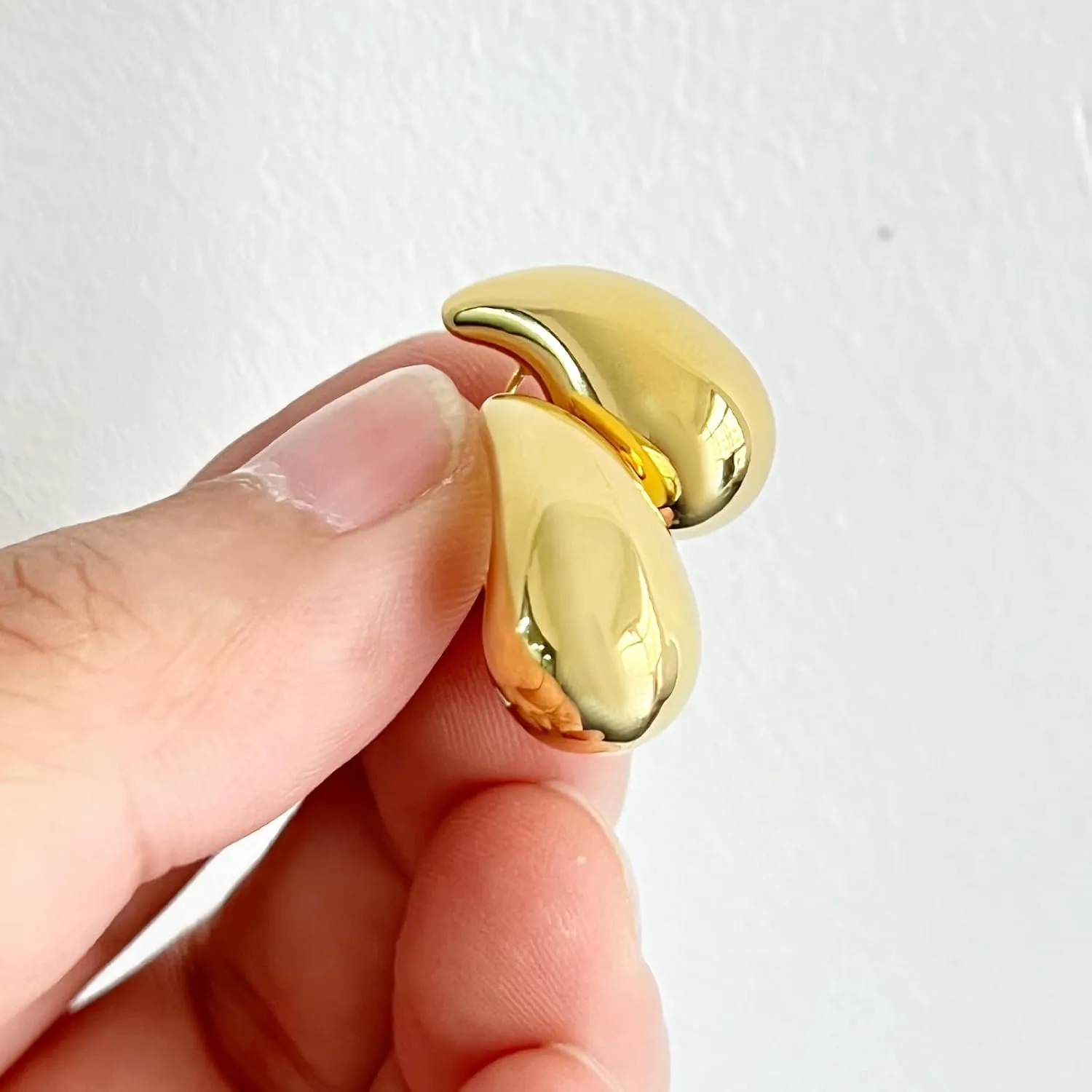Chunky Hoop Earrings for Women Plated Gold Thick Hypoallergenic Earrings Trendy Jewelry for Women