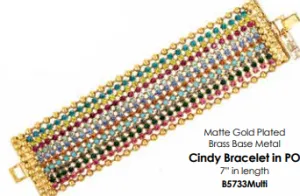 CINDY MULTI CRYSTAL BRACELET - TOVA