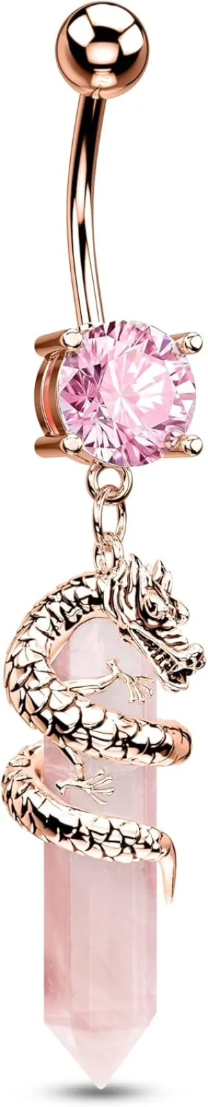 CM Crareesi Mania Halloween Belly Button Ring 14G Dragon Dangle Belly Ring Burn Silver Navel Piercing Jewelry Purple Belly Button Piercing