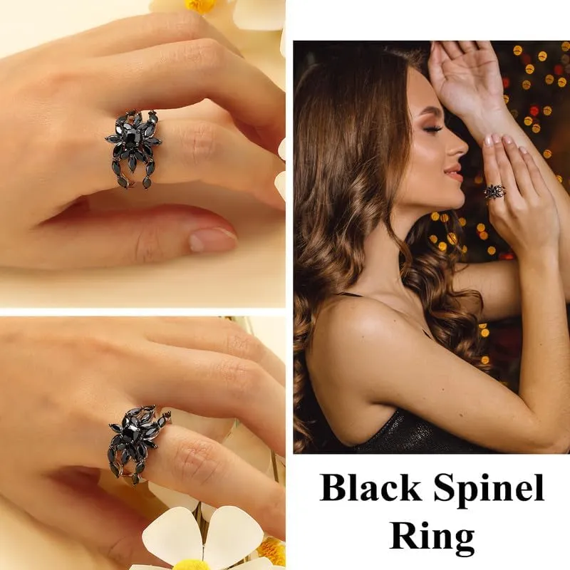 Colorful Leaf Wide Band Ring 925 Sterling Silver Gold Plated Flower Cocktail Statement Rings for Women Girls Size 6 to 10