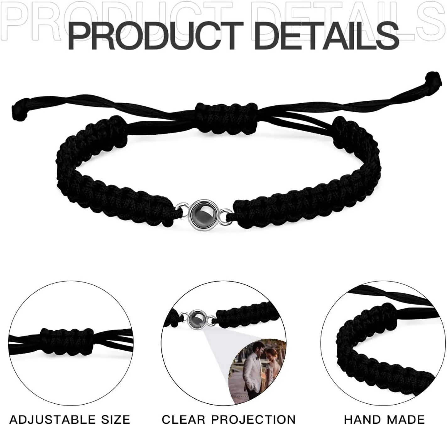 Custom Bracelets With Picture Inside,Customized Projection Bracelets With Photos,Picture Bracelet Personalized Photo,Valentine's Day Birthday Anniversary Any Special Day Gifts