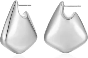 DAILY VIBES Big Chunky Fin Drop Statement Earrings for Women Trendy Lightweight Hypoallergenic Geometric Hoop Earrings for Women