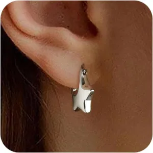 Dainty Gold/Silver Hoop Earrings for Women Trendy Small 14K Gold Plated Zirconia Hoops Earrings for Women Jewelry Gift