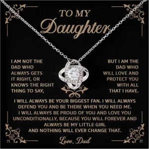 Daughter Necklace From Dad With Heartfelt Message & Elegant Box, To Daughter Gifts For Birthday Or Christmas