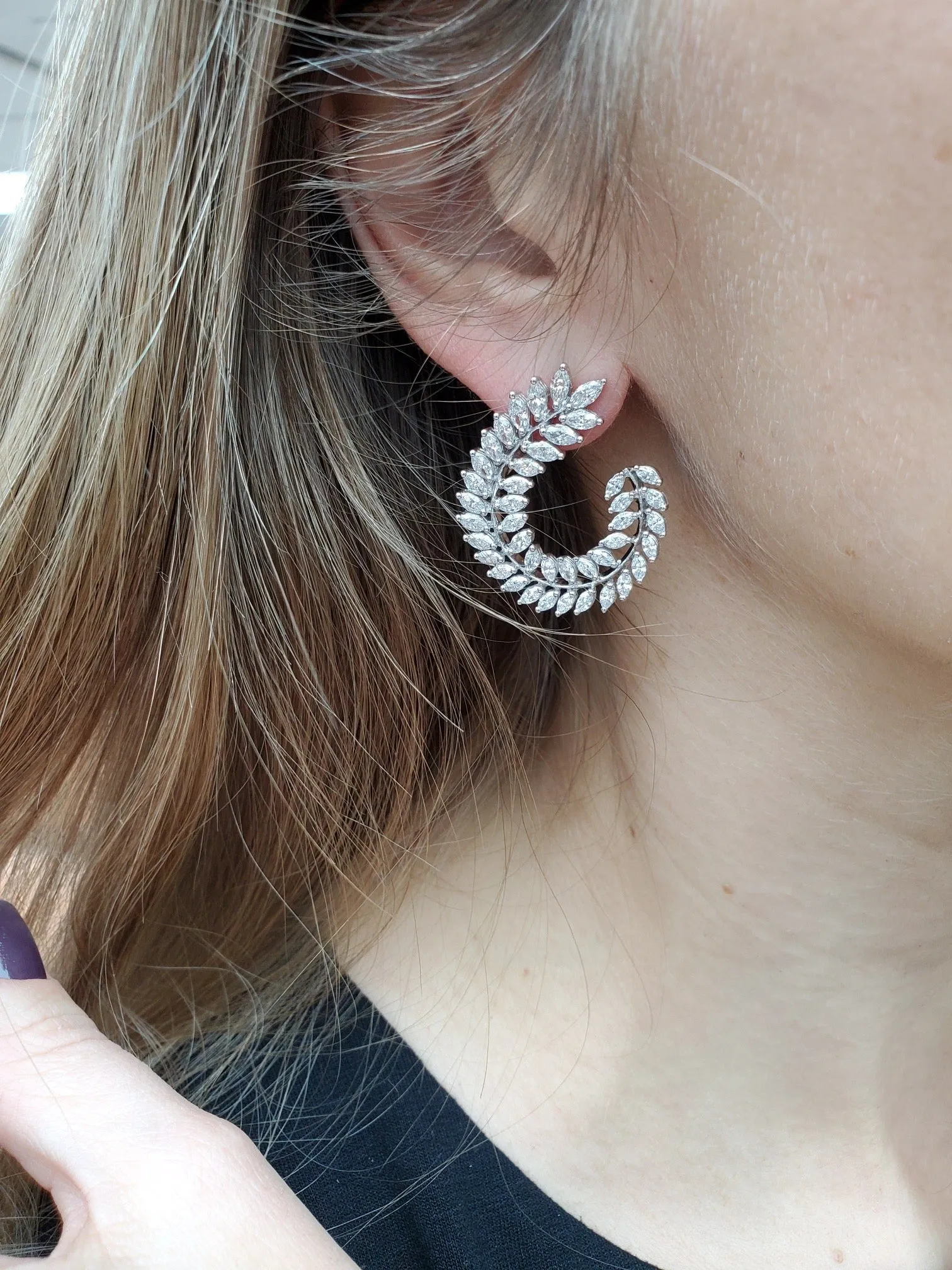 Diamond Statement Earrings 5.50ctw