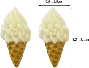 Earrings Pair Ice Cream Ear Studs Dessert Earrings Creative Foods Ear Jewelry Minimalist 1