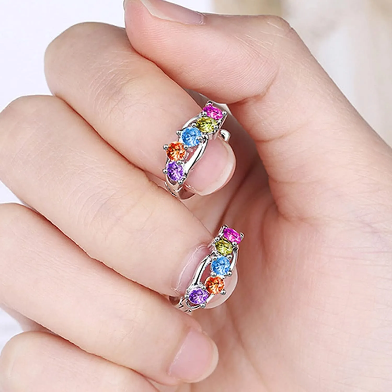Earrings Studs for Women 925 Sterling Silver Cubic Zirconia Gold Earrings Hypoallergenic Jewelry Mother's Day Gifts