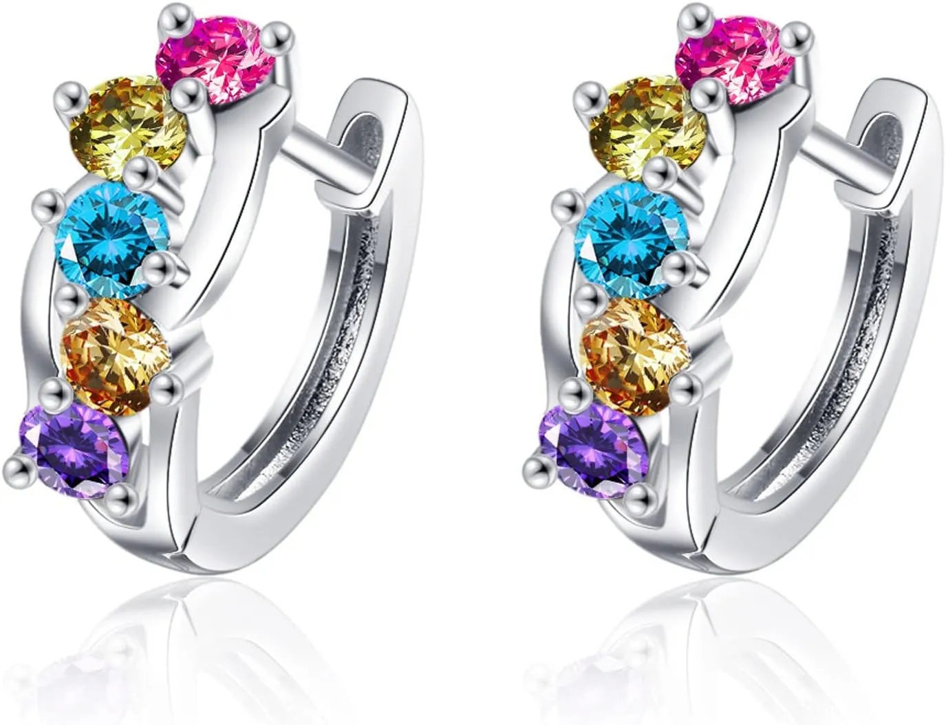 Earrings Studs for Women 925 Sterling Silver Cubic Zirconia Gold Earrings Hypoallergenic Jewelry Mother's Day Gifts