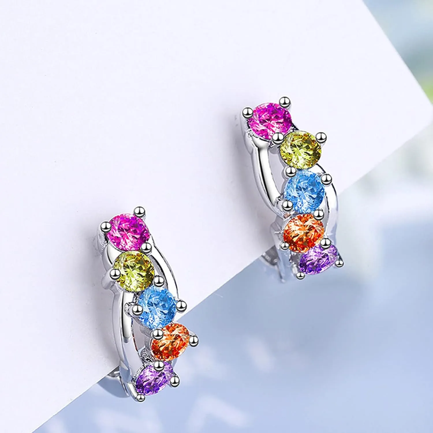 Earrings Studs for Women 925 Sterling Silver Cubic Zirconia Gold Earrings Hypoallergenic Jewelry Mother's Day Gifts