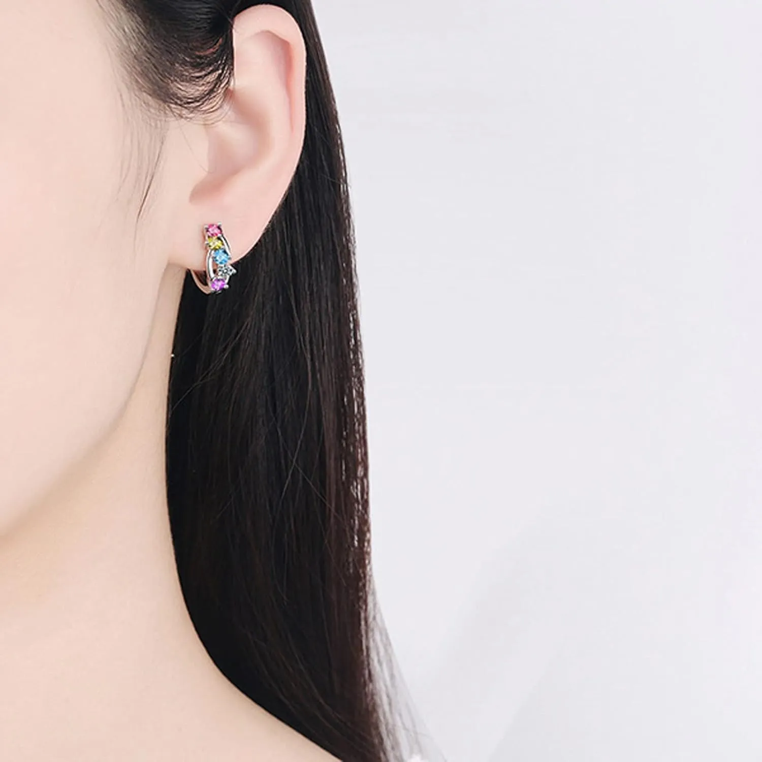 Earrings Studs for Women 925 Sterling Silver Cubic Zirconia Gold Earrings Hypoallergenic Jewelry Mother's Day Gifts