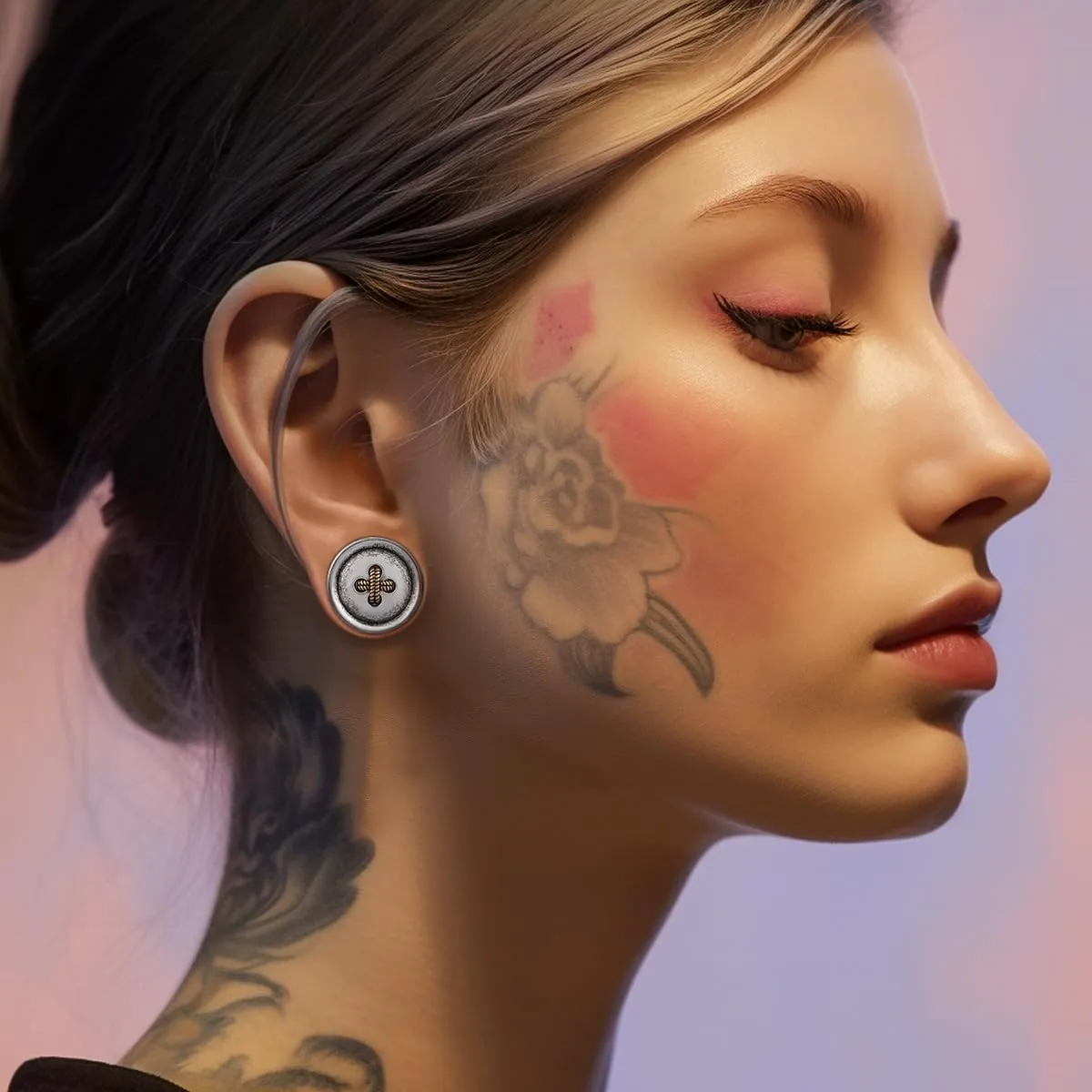 ERKUOO 2PCS Tree Stump Screw Fit Ear Gauge Piercing Surgical Steel Plugs Expander Tunnels Ear Expander Earrings Jewelry for Women Men