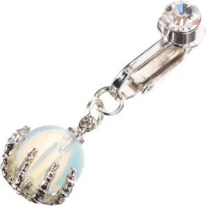 EXCEART Non-Piercing Belly Ring Clip on Navel Jewelry Fake Belly Button Piercing Dangle Design Ideal for Dance