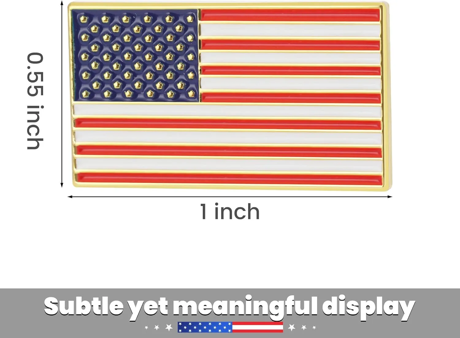 Exquisite American Flag Lapel Pin 10 PACK -The Stars and Stripes Flag Pins, Solid Metal US Flag Lapel Pin for Memorial Day, Flag Day, Independence Day, Veterans Day