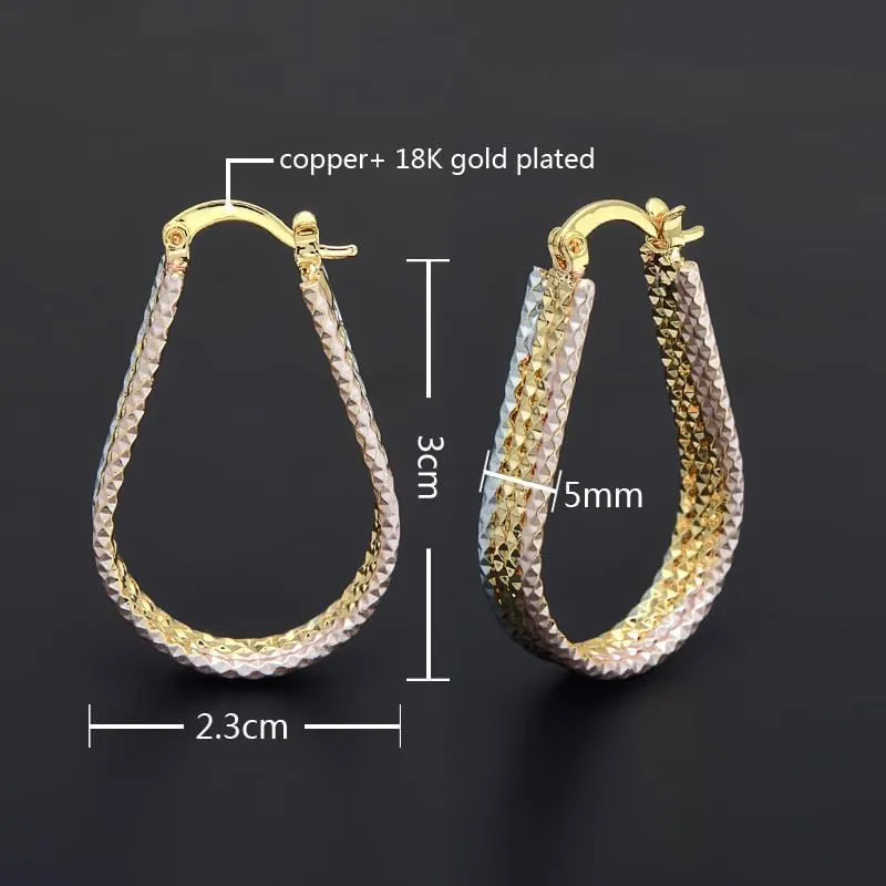 Fashionable Gold Hoop Earrings for Women - Hypoallergenic Hoop earrings Trendy Gold Earrings for women Perfect Gold Hoops Earrings Birthday Gift Idea