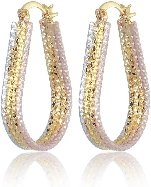 Fashionable Gold Hoop Earrings for Women - Hypoallergenic Hoop earrings Trendy Gold Earrings for women Perfect Gold Hoops Earrings Birthday Gift Idea
