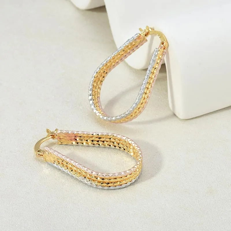 Fashionable Gold Hoop Earrings for Women - Hypoallergenic Hoop earrings Trendy Gold Earrings for women Perfect Gold Hoops Earrings Birthday Gift Idea