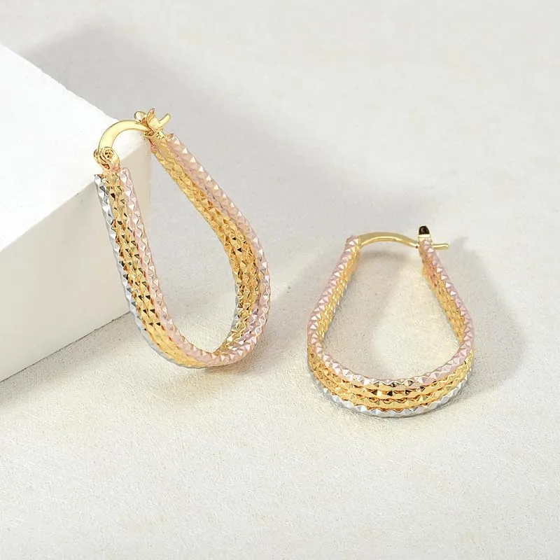 Fashionable Gold Hoop Earrings for Women - Hypoallergenic Hoop earrings Trendy Gold Earrings for women Perfect Gold Hoops Earrings Birthday Gift Idea