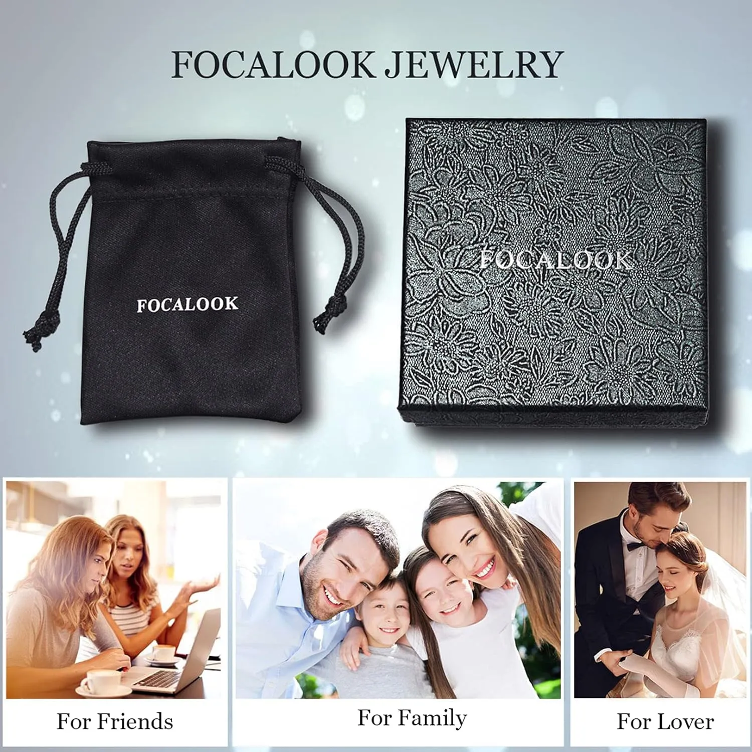 FOCALOOK 925 Sterling Silver Birthstone Long Pendant Necklace 16"-18" Y Drop Adjustable CZ Teardrop Lariat Necklaces for Women Mom Birthday Jewelry