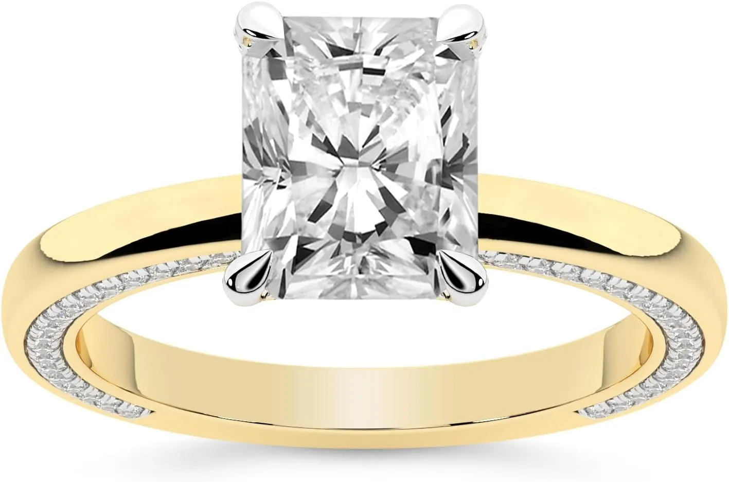 FRIENDLY DIAMONDS Lab Grown Diamond Ring For Women IGI Certified | 1-5 Carat Edith Diamond Studded Petite Solitaire Diamond Ring | 14K Or 18K White, Yellow Or Rose Gold | FG-VS Qualit