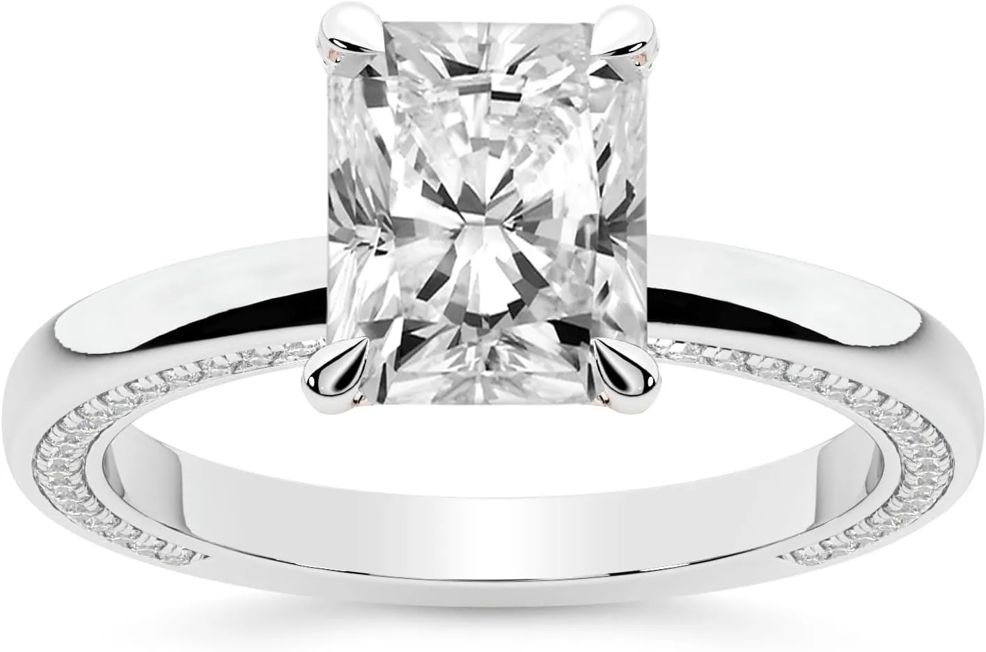 FRIENDLY DIAMONDS Lab Grown Diamond Ring For Women IGI Certified | 1-5 Carat Edith Diamond Studded Petite Solitaire Diamond Ring | 14K Or 18K White, Yellow Or Rose Gold | FG-VS Qualit