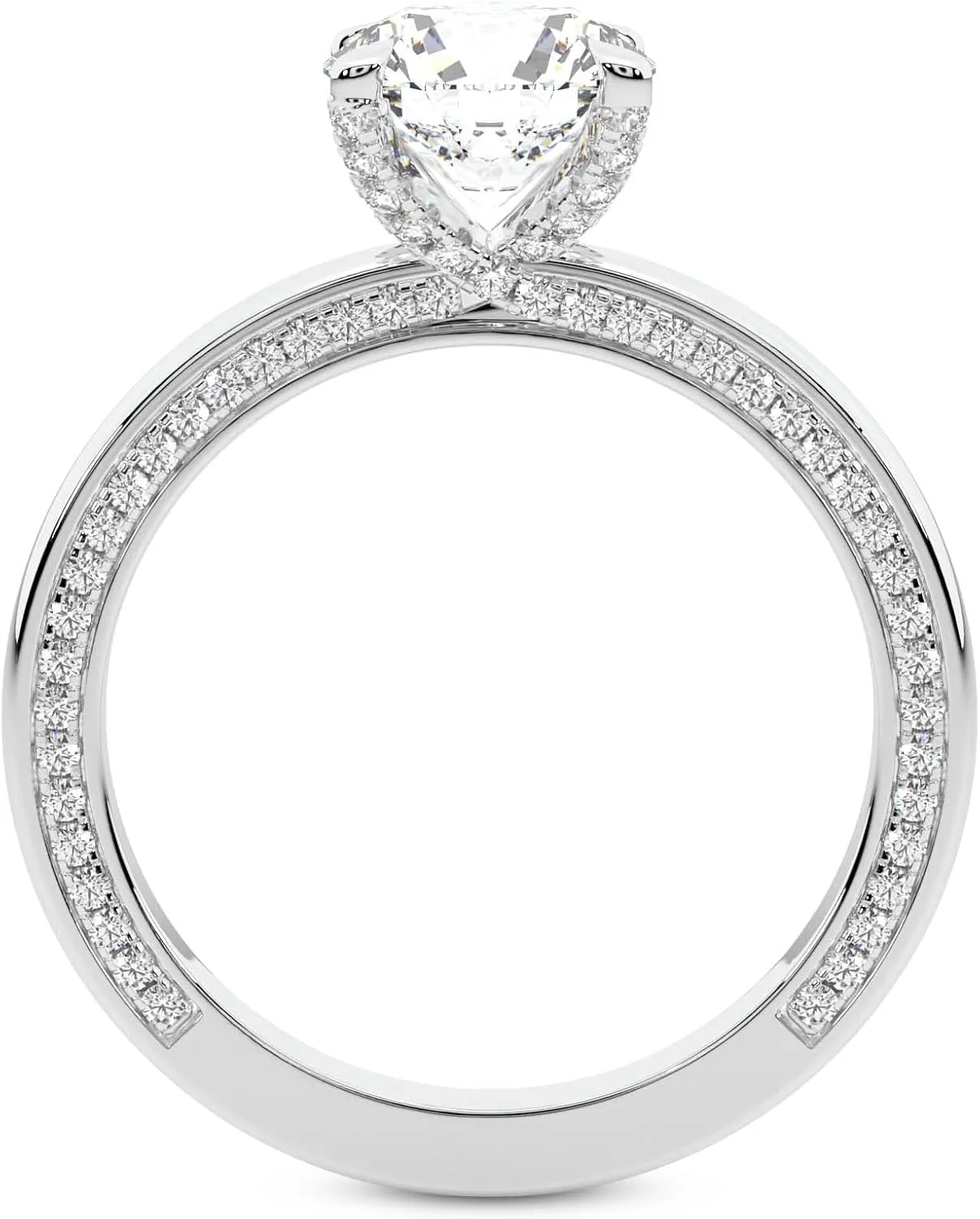 FRIENDLY DIAMONDS Lab Grown Diamond Ring For Women IGI Certified | 1-5 Carat Edith Diamond Studded Petite Solitaire Diamond Ring | 14K Or 18K White, Yellow Or Rose Gold | FG-VS Qualit