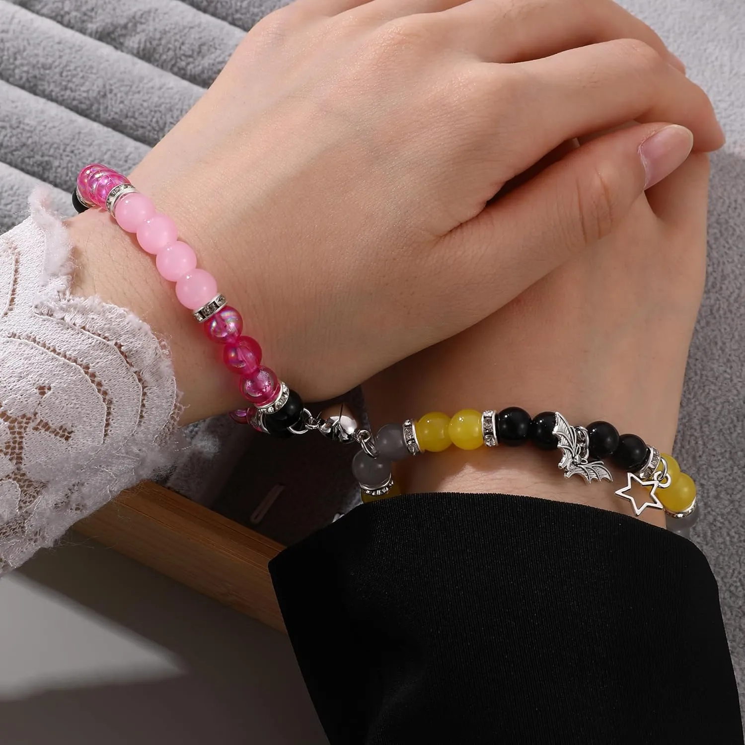 Friendship Matching Bracelets for Couples Women Men Best Friend Bracelets Long Distance Relationship Gifts for Him Her Boyfriend Girfriend Bestie BFF